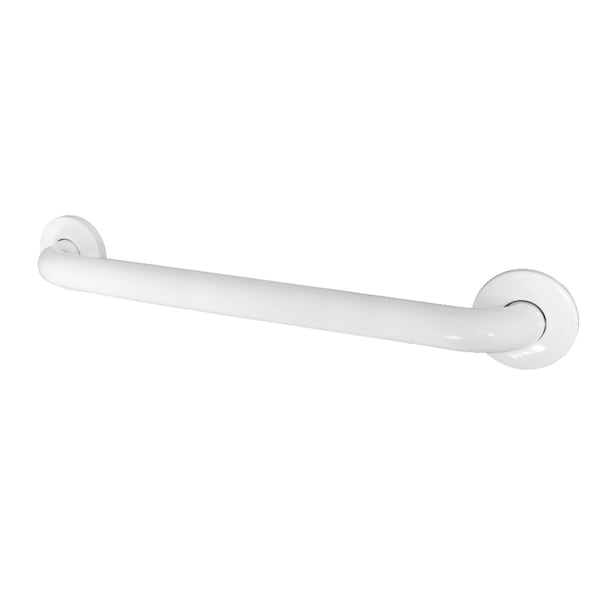 Kingston Brass Traditional GB1424CSW Made To Match 24" Stainless Steel Grab Bar, White, 27 L, Stainless Steel GB1424CSW - main